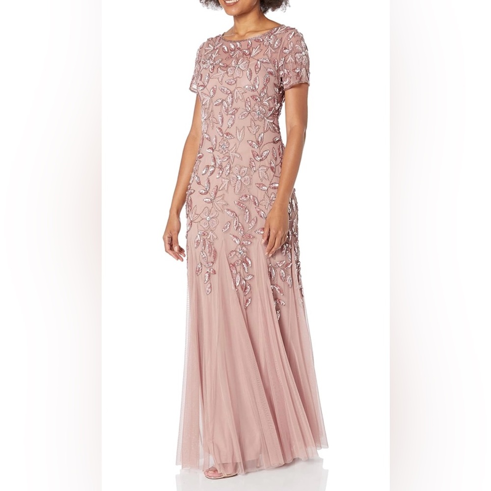 Adrianna Papell Women’s Beaded Godet Gown